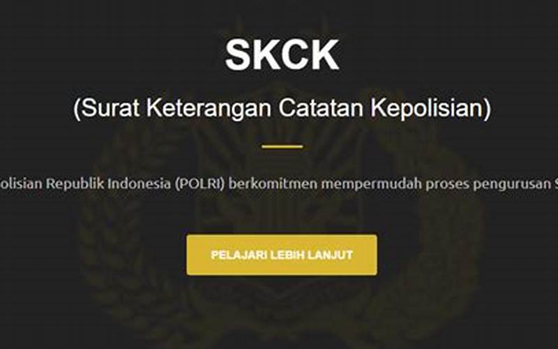 Skck Online Polri