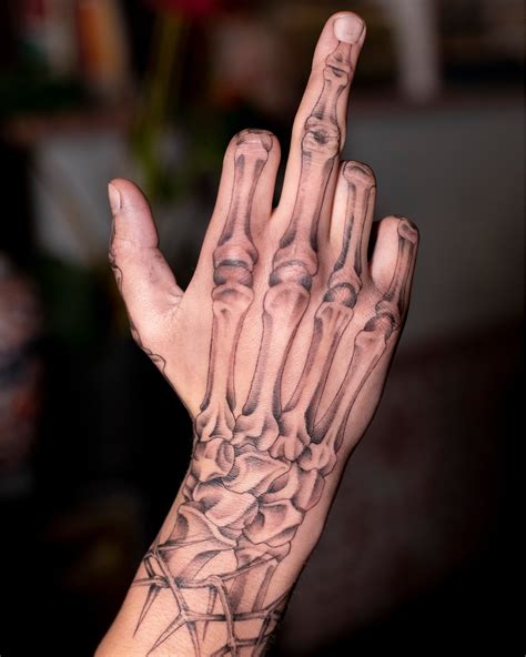 Skeletal Hand Tattoo