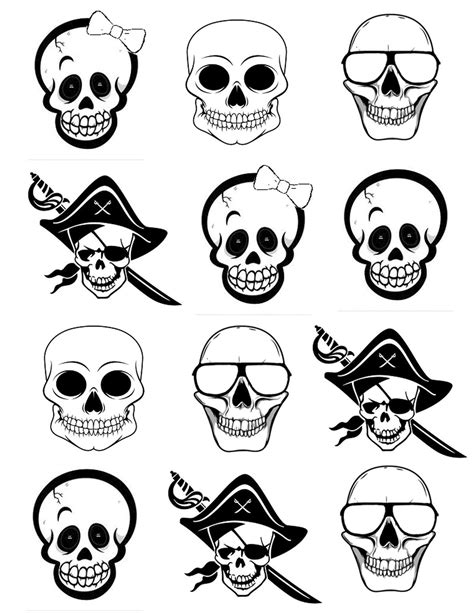 Skeleton Head Printable