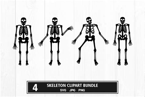 Download Skeleton Silhouette SVG Bundle Files