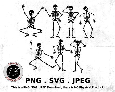 Download Skeleton Silhouette SVG Bundle Printable