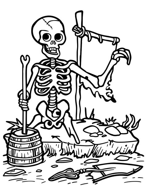 Skelett Ausmalbild