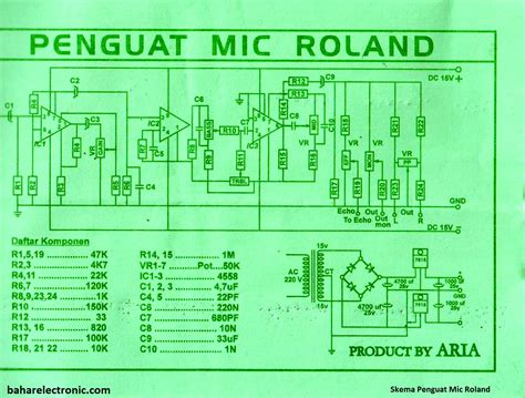 Skema Penguat Mic Mixer