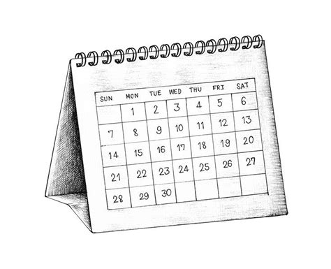 Sketch Of Calendar