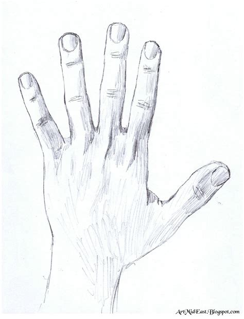 Sketch Of Hand Drawing