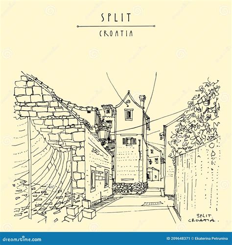 Sketch of Split Croatia