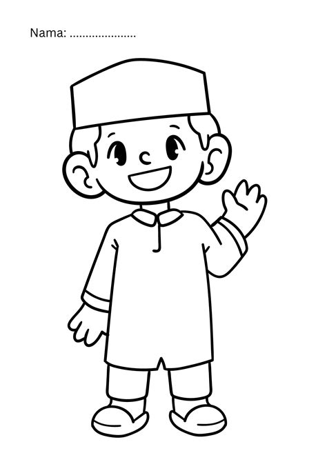 Sketsa Anak Muslim
