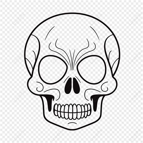 Sketsa Gambar Tengkorak Simple