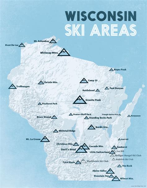 Ski In Wisconsin Map
