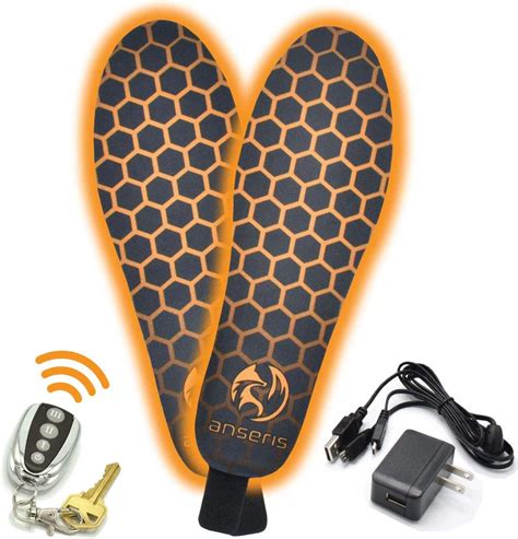 2x USB Battery Electric Heated Insoles Winter Shoes Foot Warmer Ski