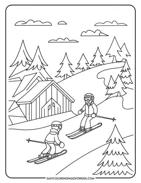 Skiing Coloring Pages