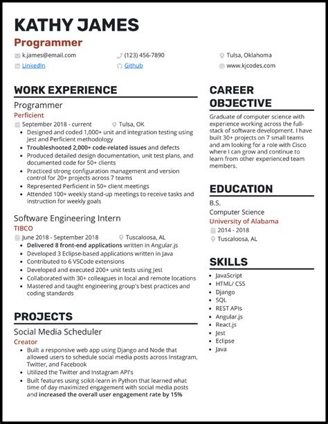 Skills For Resume Programmer
