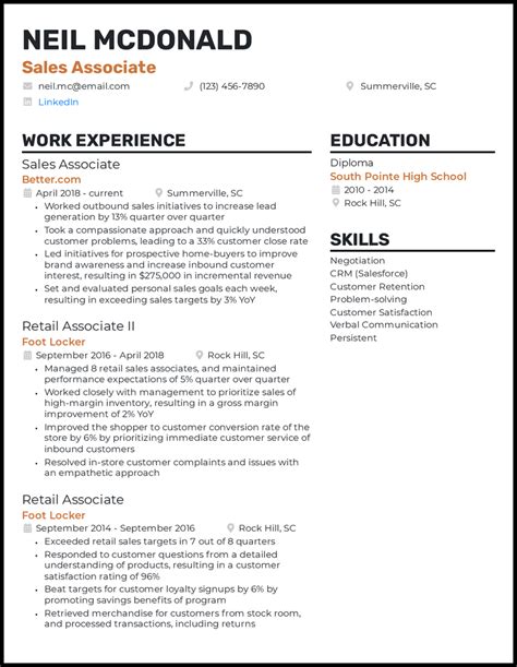 Skills For Resume Sales