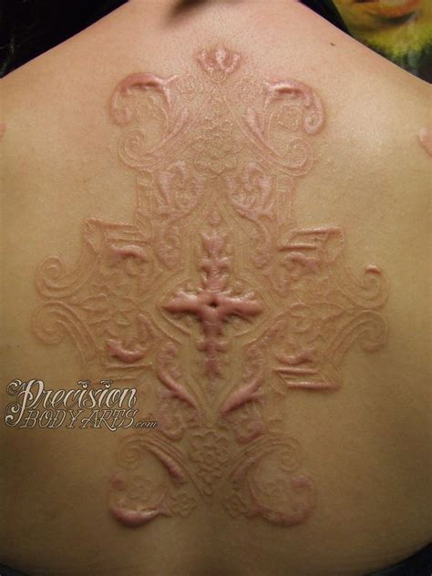 Skin Carving Tattoo Healed