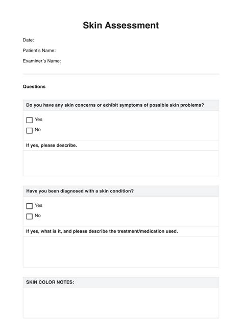 Unveiling Flawless Skin: Download Our Ultimate Skin Assessment Form in PDF Format