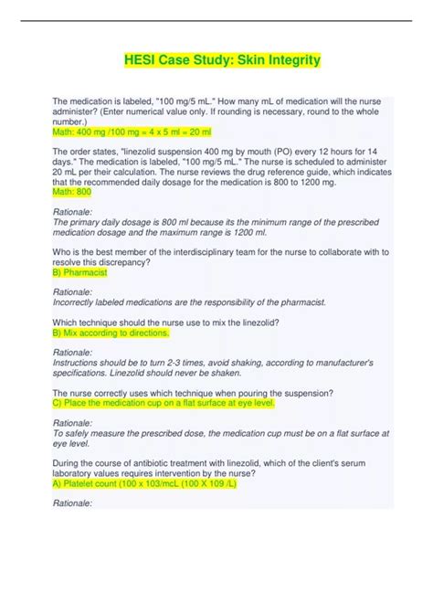 Unraveling the Secrets of Optimal Skin Integrity: A Comprehensive Hesi Case Study