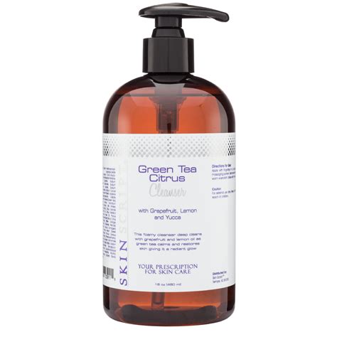 Revitalize and Refresh Your Skin with Skin Script's Green Tea Citrus Cleanser - Infused with Nature's Best Ingredients!