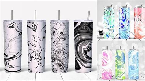 Download Skinny Tumbler Marble Designs Files DXF Files