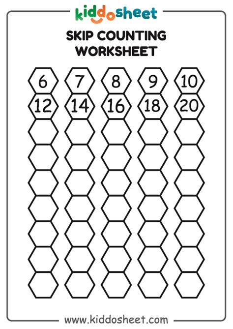 Skip Counting By 6 Worksheets
