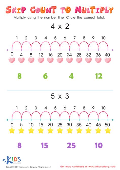 Skip Counting Multiplication Worksheets