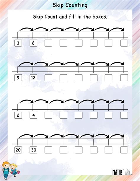 Skip Counting Worksheets For Grade 2