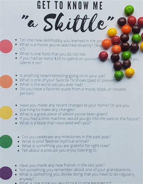 Skittles Game Questions