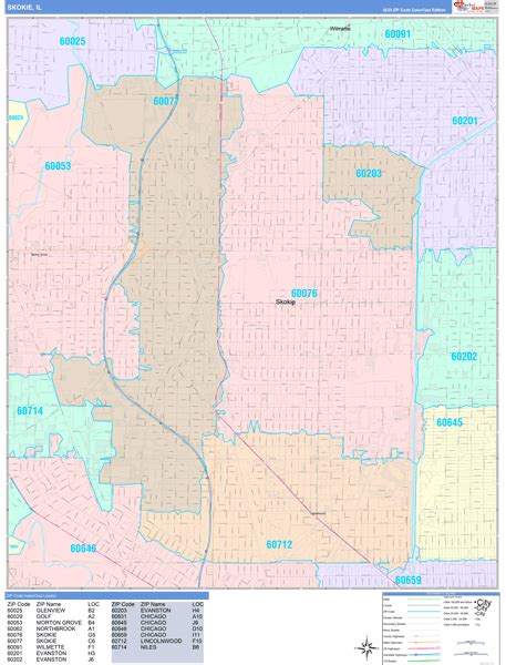 Skokie Zip Code Map
