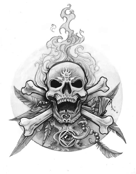 Tate Dean's Tattoo Portfolio Skull & Crossbones