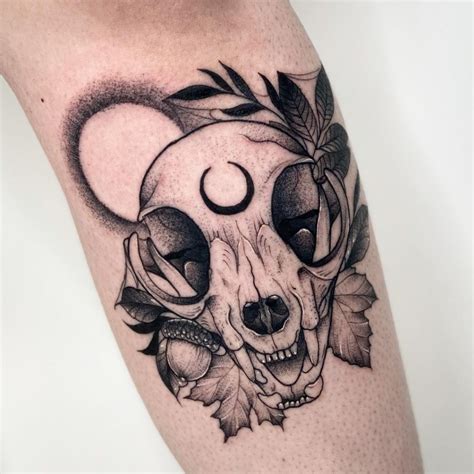Skull Cat Tattoo