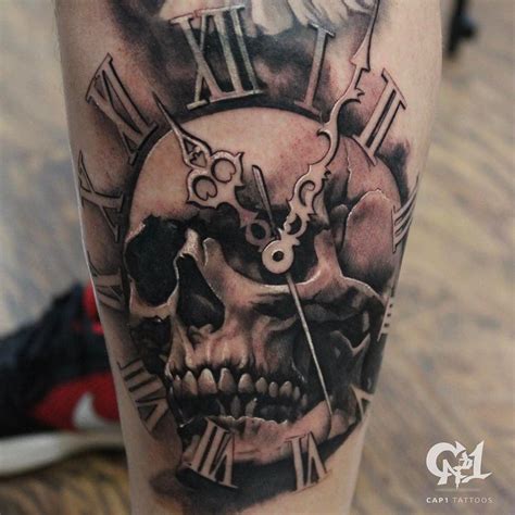 Skull Clock Tattoo