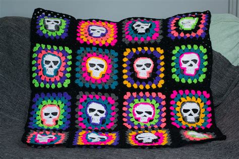 Skull Crochet Blanket