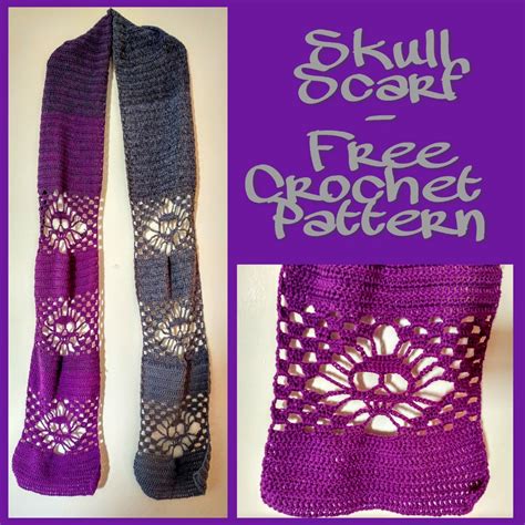 Skull Crochet Pattern Scarf