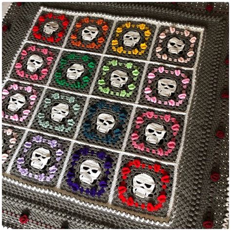 Skull Granny Square Crochet