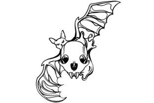 Download Skull Morphing into a Bat SVG File - SVG Design Commercial Use For Crafts