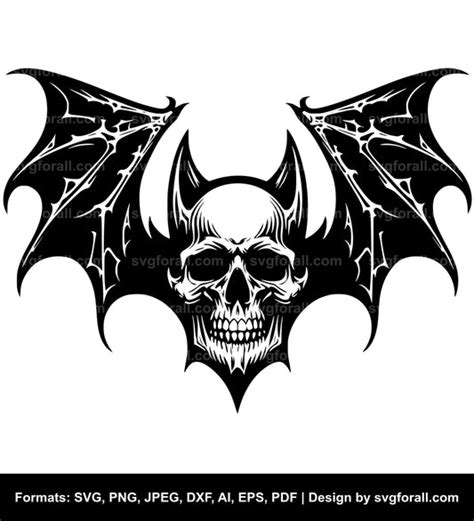 Download Skull Morphing into a Bat SVG File - SVG Design Cricut SVG