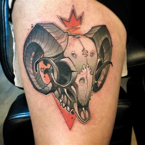 Skull Ram Tattoo