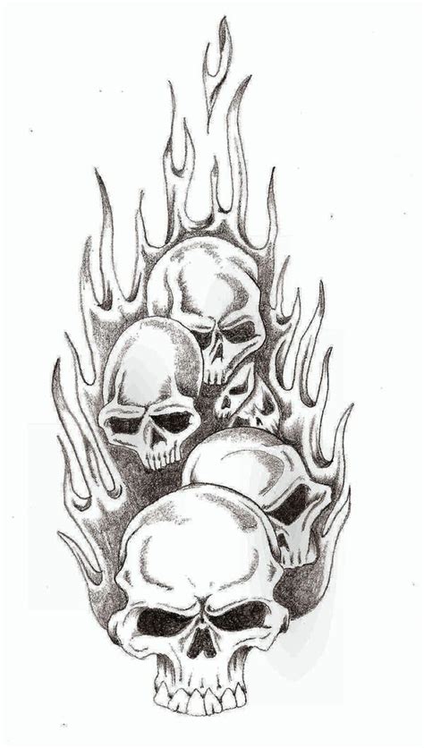 Skull Tattoo Flames