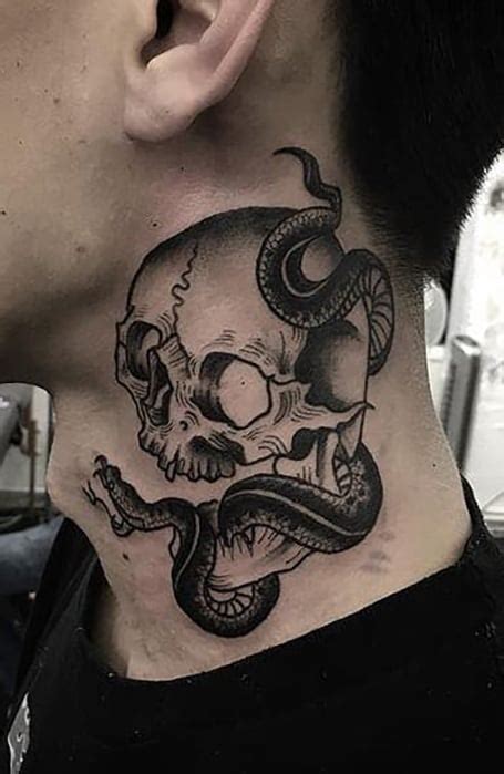 Skull Tattoos Neck