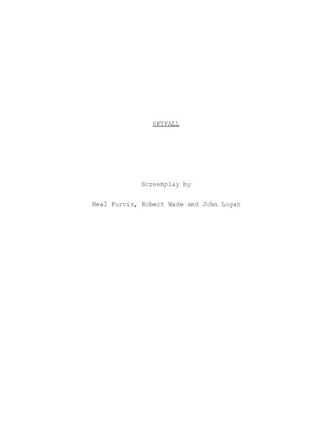 Skyfall Script PDF - Script PDF