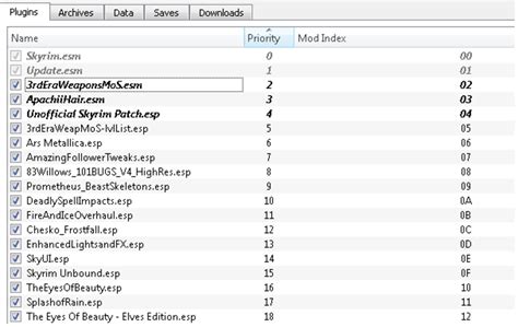 Skyrim Mod Load Order Template