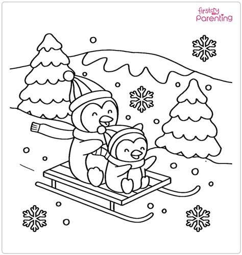 Sledding Color Page