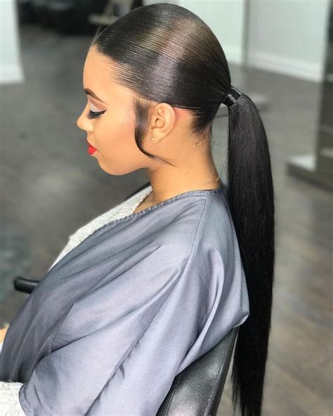 Sleek Straight Back Ponytails