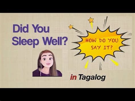 Sleep Tight Tagalog