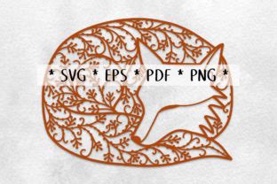 Download Sleeping Fox Papercut Crafts