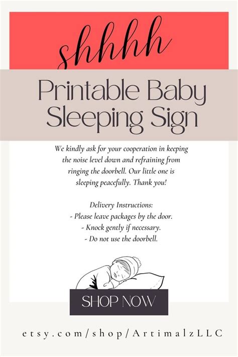 Sleeping Puppy Sign Printable