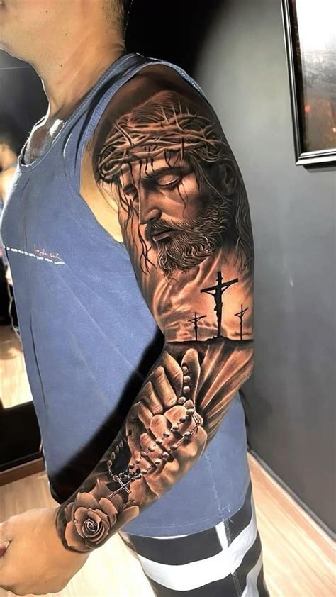 Sleeve Jesus Tattoo Design Arm