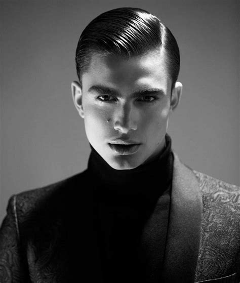 Slicked Back Hair Men 40s