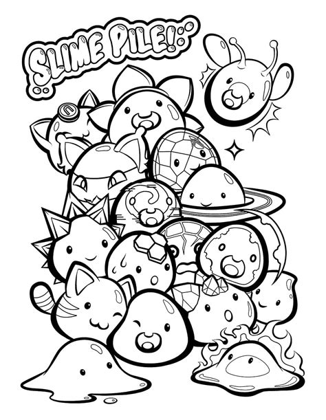 Slime Coloring Pages