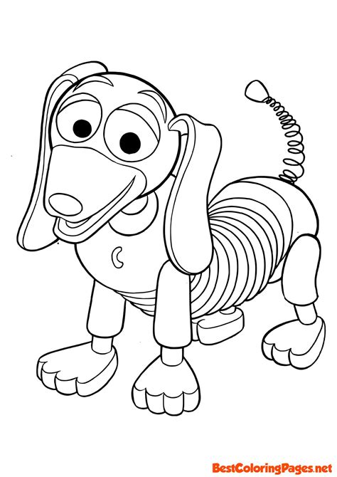 Slinky Dog Coloring Page