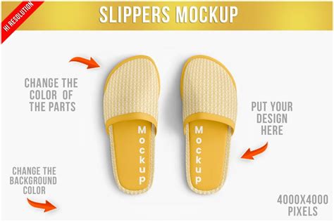 Slippers Mockup Top View